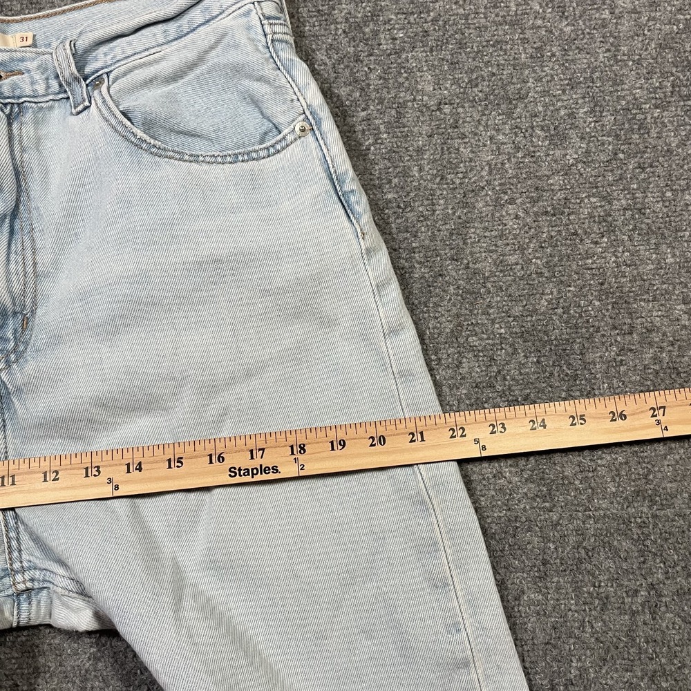 Levi's Premium High Loose Denim Jeans Womens Size 31 Washed Blue Wide Leg Baggy - Picture 4 of 14